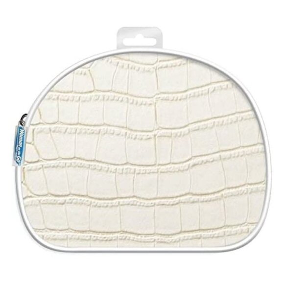 Patent White Cosmetic and Toiletry Bag - Picture 1 of 7